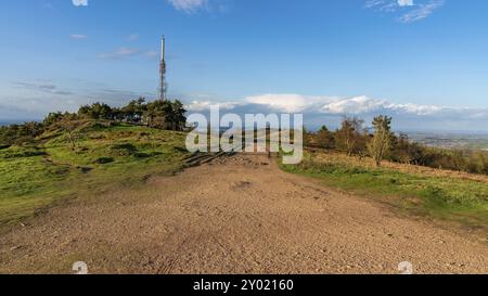 Blick von der Wrekin, in der Nähe von Telford, Shropshire, England, Großbritannien Stockfoto