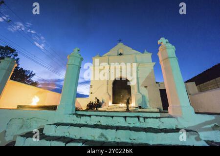 Iglesia de la Capilla del Calvario del Senor Sepultado, Chichicastenango, Gemeinde des Departements El Quiche, Guatemala, Mittelamerika Stockfoto