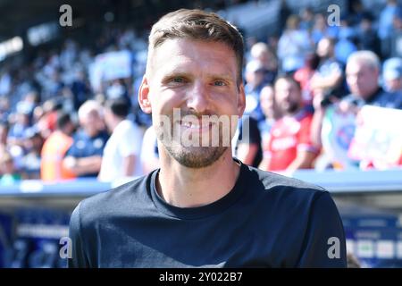 Bochum, Deutschland. 31. August 2024. Fußball 1. Bundesliga 2. Spieltag VfL Bochum - Borussia Mönchengladbach am 31.08.2024 im Vonovia Ruhrstadion Bochum Andreas Luthe DFL-Vorschriften verbieten jede Verwendung von Fotografien als Bildsequenzen und/oder Quasi-Video. Foto: Revierfoto Credit: ddp Media GmbH/Alamy Live News Stockfoto