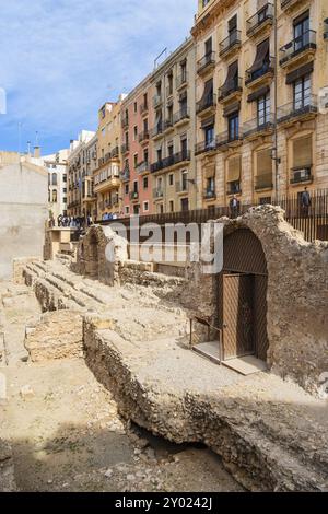 Überreste des circ roma im historischen Zentrum von Tarragona, Spanien, Europa Stockfoto