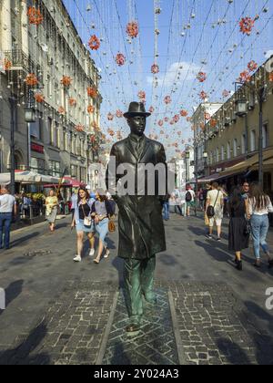 Moskau, Russland, 9. September. 2018. Denkmal für den Komponisten Sergej Prokofjew in einer Kamergerski-Straße, Europa Stockfoto