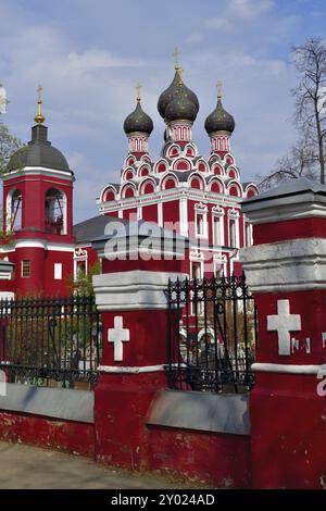 Moskau, Russland, April 30. 2018. Tempel von Tichvin Ikone der Mutter Gottes, Europa Stockfoto