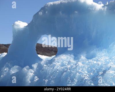 Eisberge, Bredefjord bei Narsaq, Südwestgrönland Stockfoto