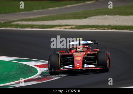 Autodromo Nazionale Monza, Monza, Italien. 31. August 2024. Formel 1 Grand Prix von Italien 2024; Qualifikationstag; Carlos Sainz aus Spanien fährt für Scuderia Ferrari HP F1 Team Credit: Action Plus Sports/Alamy Live News Stockfoto