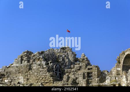 Amphitheater, Side, Türkei, Asien Stockfoto