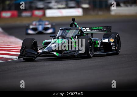 Portland, OR, USA. August 2024. CONOR DALY (78) (USA) aus Noblesville, Indiana, fährt während eines Trainings für den Grand Prix von Portland Bitnile.com auf dem Portland International Raceway in Portland OR auf der Strecke. (Kreditbild: © Walter G. Arce Sr./ASP via ZUMA Press Wire) NUR REDAKTIONELLE VERWENDUNG! Nicht für kommerzielle ZWECKE! Stockfoto