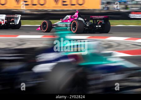 Portland, OR, USA. August 2024. KYLE KIRKWOOD (27) (USA) aus Jupiter, Florida, fährt während des Grand Prix von Portland Bitnile.com auf dem Portland International Raceway in Portland, OR. (Kreditbild: © Walter G. Arce Sr./ASP via ZUMA Press Wire) NUR REDAKTIONELLE VERWENDUNG! Nicht für kommerzielle ZWECKE! Stockfoto