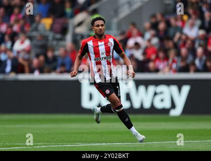 31. August 2024; Gtech Community Stadium, Brentford, London, England; Premier League Football, Brentford gegen Southampton; Kevin Schade aus Brentford Stockfoto