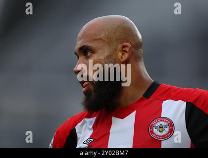 31. August 2024; Gtech Community Stadium, Brentford, London, England; Premier League Football, Brentford gegen Southampton; Bryan Mbeumo aus Brentford Stockfoto