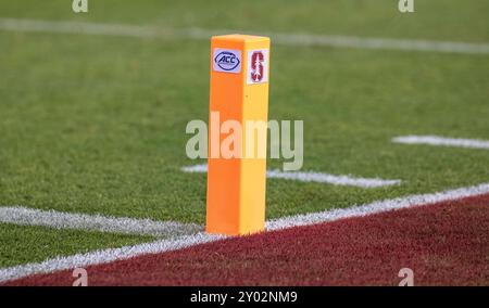 August 30 2024 Palo Alto, CA USA Stanford Cardinal begann dort 2024 ACC Saison zu Hause mit TCU während des NCAA/ACC Football Spiels zwischen TCU Horned Frogs und dem Stanford Cardinal. TCU besiegte Stanford 34-27 im Stanford Stadium Palo Alto, CA Thurman James/CSM Stockfoto