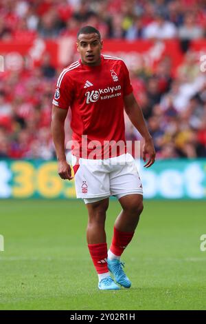 Nottingham, Großbritannien. 31. August 2024. Murillo of Nottingham Forest während des Spiels Nottingham Forest FC gegen Wolverhampton Wanderers FC English Premier League im City Ground, Nottingham, England, Vereinigtes Königreich am 31. August 2024 Credit: Every Second Media/Alamy Live News Stockfoto