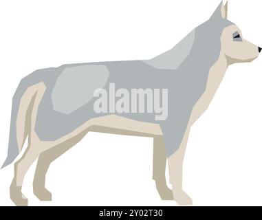 Sibirisches Husky-Farbsymbol. Seitenansicht des Hundes Stock Vektor