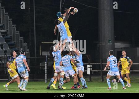 Bilder von Zebre Parma und Glasgow Warriors Match im Stadio Lanfranchi Parma, 31. august 2024 während des Testspiels - Zebre Parma vs Glasgow Warriors, Sonstiges in Parma, Italien, August 31 2024 Stockfoto