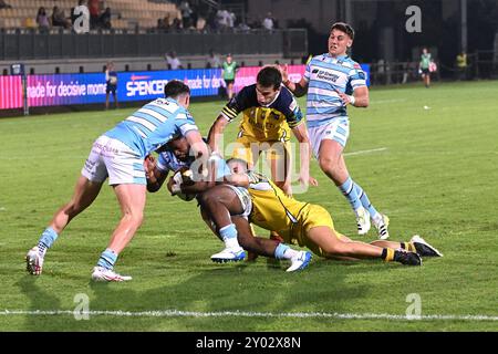 Bilder von Zebre Parma und Glasgow Warriors Match im Stadio Lanfranchi Parma, 31. august 2024 während des Testspiels - Zebre Parma vs Glasgow Warriors, Sonstiges in Parma, Italien, August 31 2024 Stockfoto