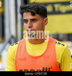 Aachen, Deutschland. 31. August 2024. Ismail Harnafi (Alemannia Aachen, 27), Porträt, Portrait, 31.08.2024, Aachen (Deutschland), Fussball, 3. Liga, Alemannia Aachen - Erzgebirge Aue, Fussball, 3. LIGA, ALEMANNIA AACHEN - ERZGEBIRGE AUE, DFB/DFL-VORSCHRIFTEN VERBIETEN DIE VERWENDUNG VON FOTOGRAFIEN ALS BILDSEQUENZEN UND/ODER QUASI-VIDEO. Quelle: dpa/Alamy Live News Stockfoto