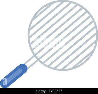 Rundes Grillgitter. Symbol für Barbecue-Stahlgitter Stock Vektor