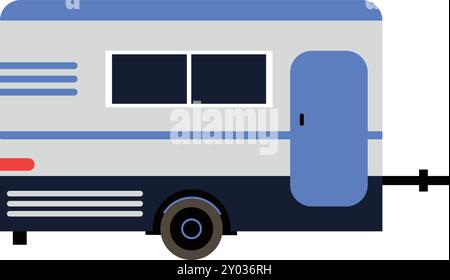 Farbsymbol für Anhänger/Auflieger. Camping, wohnmobil, Transport Stock Vektor