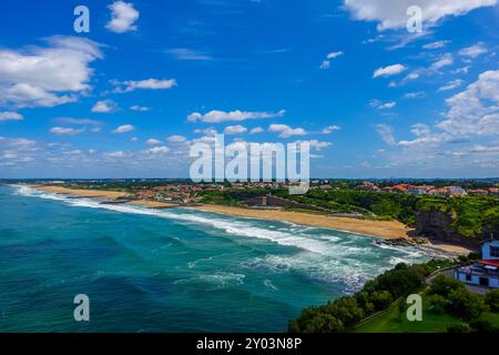 Panoramablick auf Biarritz, Frankreich vom Leuchtturm von Biarritz aus Stockfoto