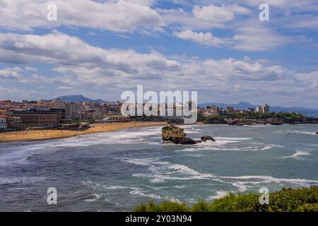 Panoramablick auf Biarritz, Frankreich vom Leuchtturm von Biarritz aus Stockfoto