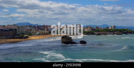 Panoramablick auf Biarritz, Frankreich vom Leuchtturm von Biarritz aus Stockfoto