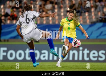 Medelin, Kolumbien. 31. August 2024. Priscila Flor aus Brasilien beim Spiel der Gruppe B FIFA U-20-Frauen-Weltmeisterschaft Kolumbien 2024 zwischen Brasilien und Fidschi im Atanasio Girardot Stadion in Medelin am 31. August 2024. Foto: Jose Pino/DiaEsportivo/Alamy Live News Credit: DiaEsportivo/Alamy Live News Stockfoto