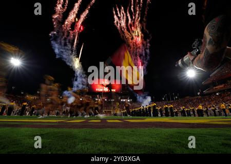 31. August 2024: Arizona State Sun Devils erobern das Feld zum ersten Mal im Desert Mountain Park in Tempe, Arizona. Michael Cazares/CSM. Stockfoto