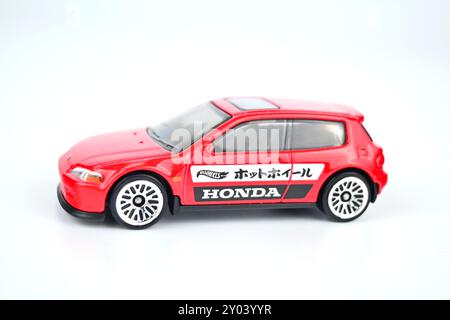 Hot Wheels 92 Honda Civic EG Spielzeugmodell – Wales, Großbritannien – 30. August 2024 Stockfoto