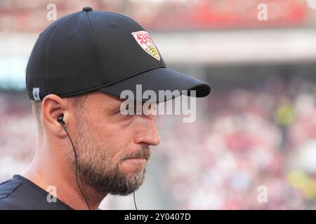 Sebastian Hoeness (Cheftrainer, VfB Stuttgart) - VfB Stuttgart - 1. FSV Mainz 05 Bundesliga Saison 2024 25, Spieltag 2, VfB Stuttgart - 1. FC Mainz 05. Deutschland, Stuttgart, MHP Arena, 30.08.2024 (DFL DFB-VORSCHRIFTEN VERBIETEN DIE VERWENDUNG VON FOTOS als IAMGE-SEQUENZEN und/oder QUASI-VIDEO). Stockfoto