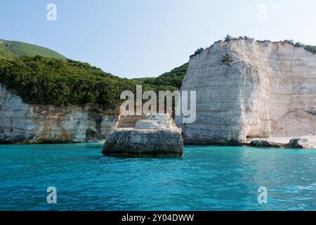 Der fantastische Strand von Fteri auf der Insel Kefalonia, Griechenland Stockfoto