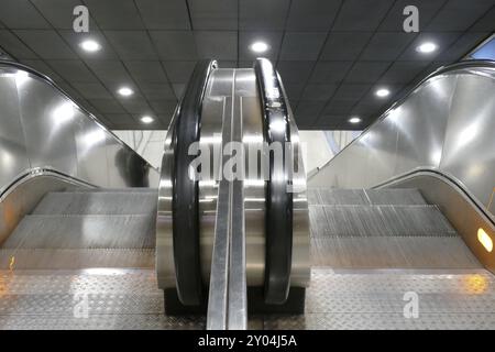 Fahrtreppe, U-Bahn-Station, Hamburg, Deutschland, Europa Stockfoto