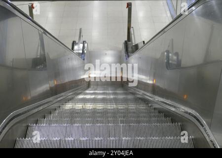 Fahrtreppe, U-Bahn-Station, Hamburg, Deutschland, Europa Stockfoto