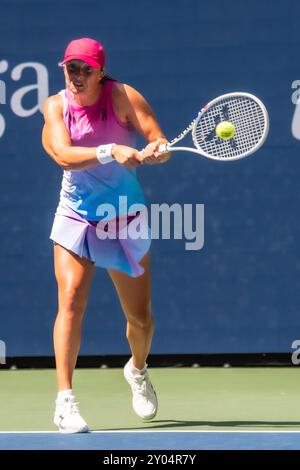 IgA Swiatek (POL) tritt in Runde 1 der US Open Tennis 2024 an. Stockfoto