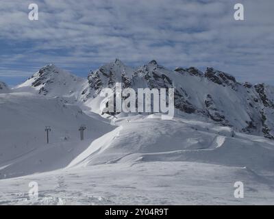 Skilift In Der Region Pizol Stockfoto