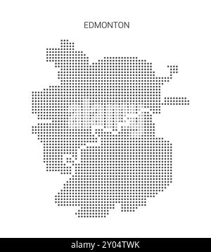 Edmonton stilisierte gepunktete Karte. Kanada Alberta kreative Karte für Hintergrundinformationen. Stock Vektor