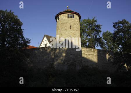 Hospitalturm Stadtbefestigung Mühlhausen Stockfoto