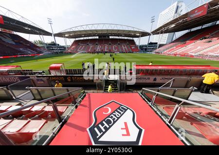 Utrecht, Niederlande. September 2024. UTRECHT, 01.09.2024, Galgenwaard Stadium, Saison 2024/2025, niederländischer Eredivisie Football. Überblick über das stadion vor dem Spiel Utrecht - Twente Credit: Pro Shots/Alamy Live News Stockfoto