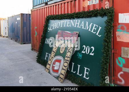 MÜNCHEN, DEUTSCHLAND - AUGUST 30: Einrichtung des jährlichen Oktoberfestes in München am 30. August 2024 Stockfoto