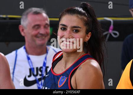 Roberta BRUNI (ITA) tritt am 30. August 2024 in Rom in den Pole Vault Women bei der IAAF Wanda Diamond League: Golden Gala Pietro Mennea im Olympiastadion an Stockfoto
