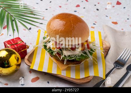 Cafe, sikhye, Jujube Tee, Milchshake, Eis, Erdbeere, Latte, Ananas, Saft, Brezel-Meringue, hamburger, Brot, Sandwich, Knoblauchbrot Stockfoto