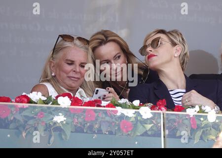 Prinzessin Charlene von Monaco in der königlichen Box des Monte-Carlo Country Club beim Finale der Rolex Monte-Carlo Masters 1000 ATP World Tour Tennis Stockfoto