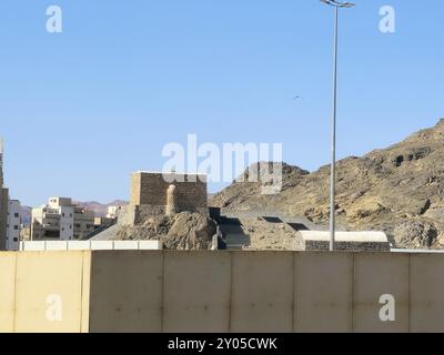 Der Ort der Schlacht am Graben Khandaq Ahzab oder der Konföderierten war Teil des Konflikts zwischen den Muslimen und den Qurash, den 7 Moscheen c Stockfoto