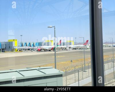 Medina, Saudi-Arabien, 29. Juni 2024: Prinz Mohammad bin Abdulaziz International Airport oder Medina Airport, in Madinah, übernimmt inländische und regionale i Stockfoto