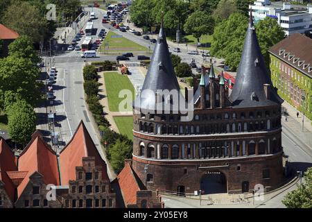 Das Holstentor in Lübeck Stockfoto