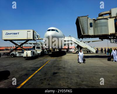 Kairo, Ägypten, 29. Juni 2024: Egypt Air ist das staatliche Flaggenflugzeug Ägyptens mit Hauptsitz in Cairo International Ai Stockfoto