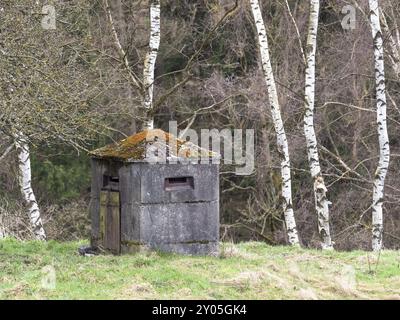 Beobachtungsbunker an der ehemaligen innerdeutschen Grenze in Thüringen Stockfoto