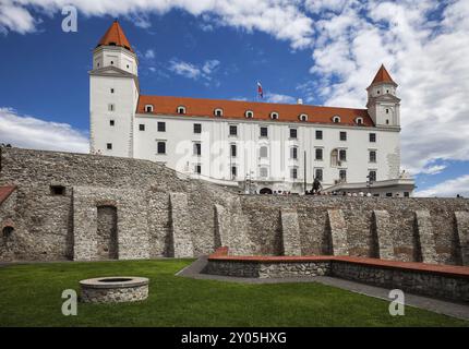 Schloss Bratislavsky Hrad in Bratislava, Slowakei, historisches Wahrzeichen der Stadt, Europa Stockfoto