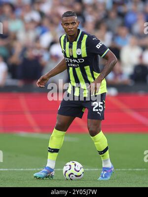 London, Großbritannien. 31. August 2024. Manuel Akanji aus Manchester City während des Premier League-Spiels im Londoner Stadion. Der Bildnachweis sollte lauten: Paul Terry/Sportimage Credit: Sportimage Ltd/Alamy Live News Stockfoto