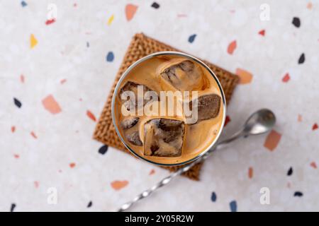 Blau-oranges Monster, Americano, Kaffee, Eis, grüner Tee Latte, Erdbeere, Latte, Grapefruit, grüne Grapefruit, Ade, Bubble Tea, Zitrustee, Mangosmoo Stockfoto