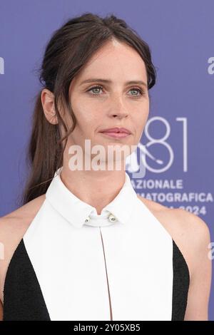 Venedig, Italien. September 2024. Felicity Jones nimmt am 81. Internationalen Filmfestival von Venedig am 01. September 2024 in Venedig Teil. (Foto: Gian Mattia D'Alberto/LaPresse) Credit: LaPresse/Alamy Live News Stockfoto