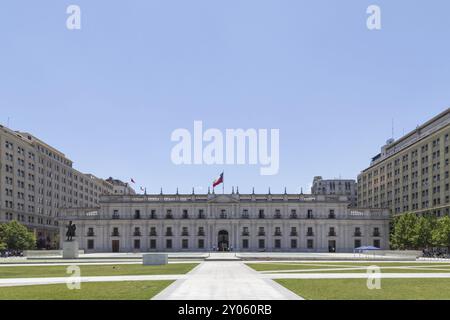 Santiago de Chile, Chile, 26. November 2015: Sitz des Präsidenten Palacio de la Moneda, Südamerika Stockfoto